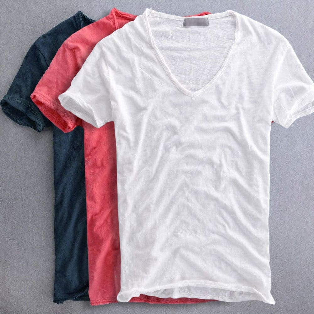 Charlie - V-Neck Cotton T-shirt