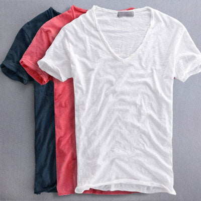 Charlie - V-Neck Cotton T-shirt