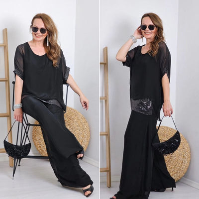 Abigiail - Fashionable Short Sleeve Maxi Dresss