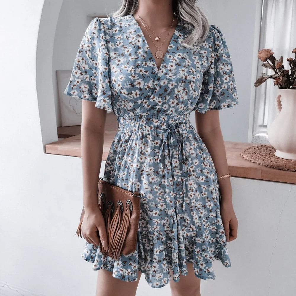 Ellie - Floral Short Sleeve Dress