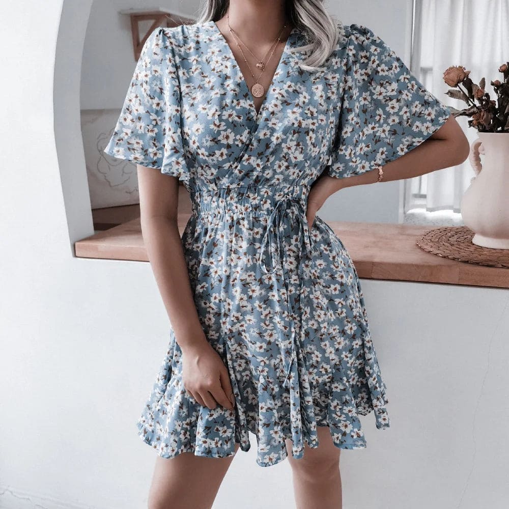 Ellie - Floral Short Sleeve Dress