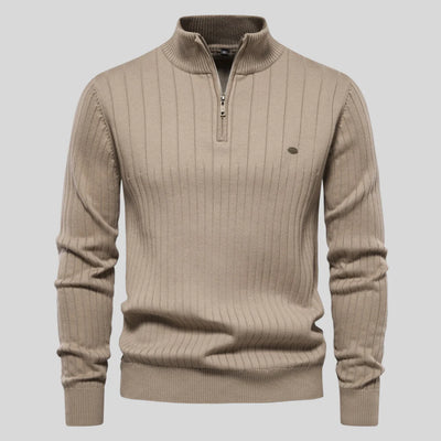 William - Classic Neck Zip Men Sweater