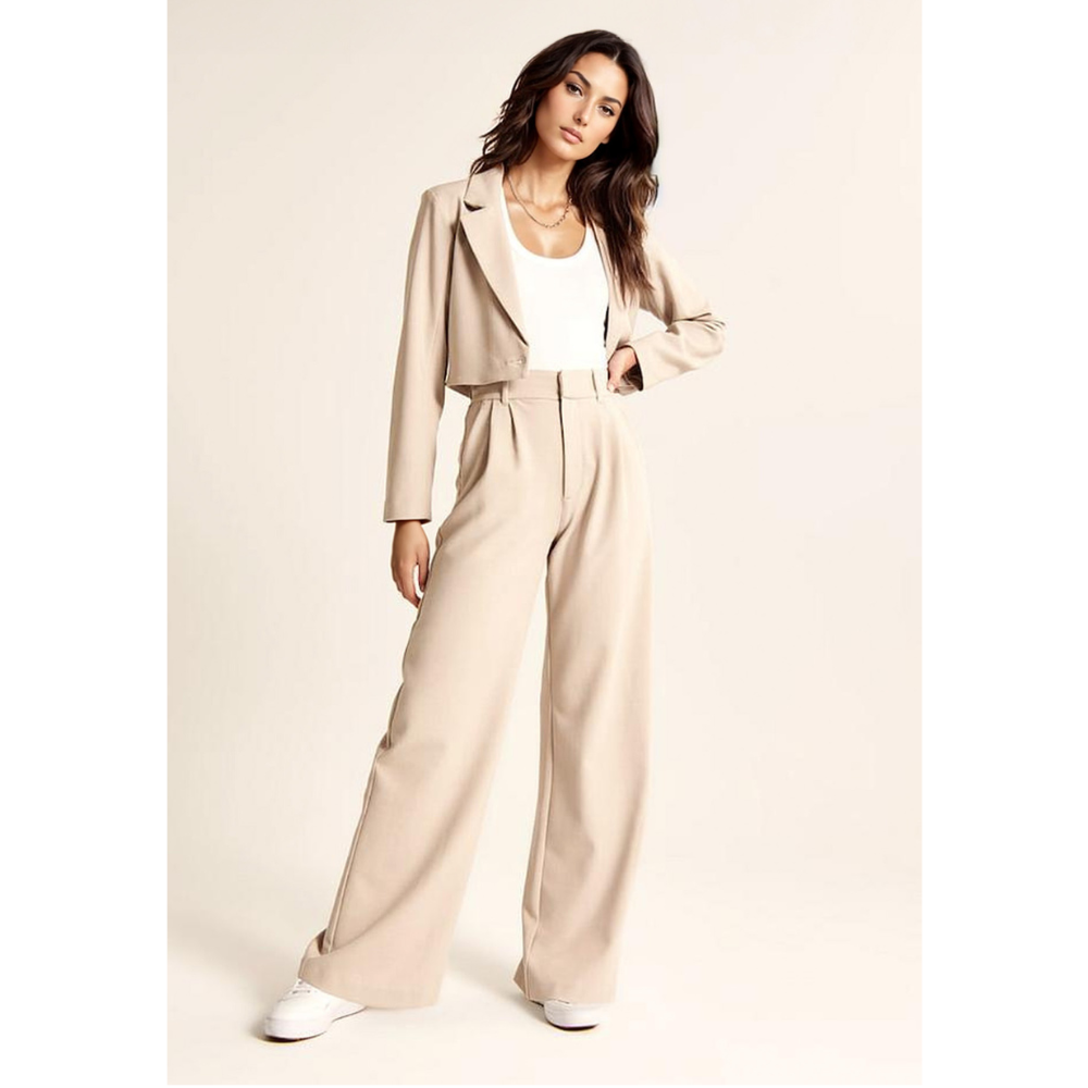 Elara™ | Wide Leg Tailored Pants