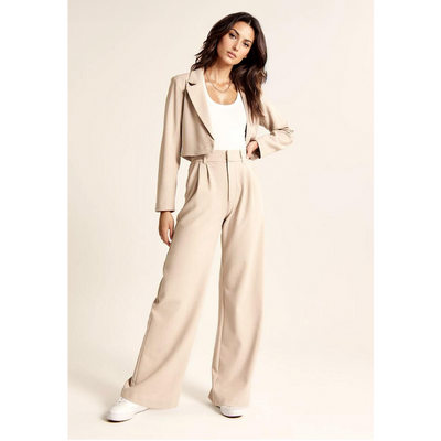 Elara™ | Wide Leg Tailored Pants