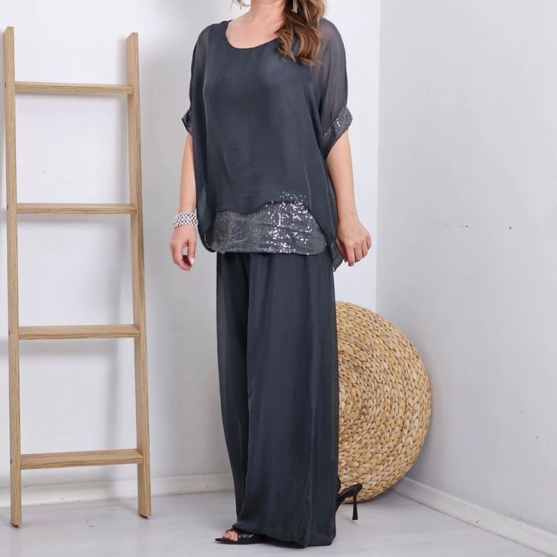 Abigiail - Fashionable Short Sleeve Maxi Dresss