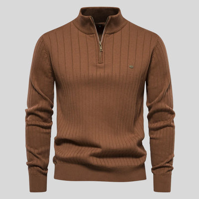 William - Classic Neck Zip Men Sweater