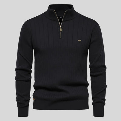 William - Classic Neck Zip Men Sweater