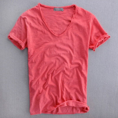 Charlie - V-Neck Cotton T-shirt