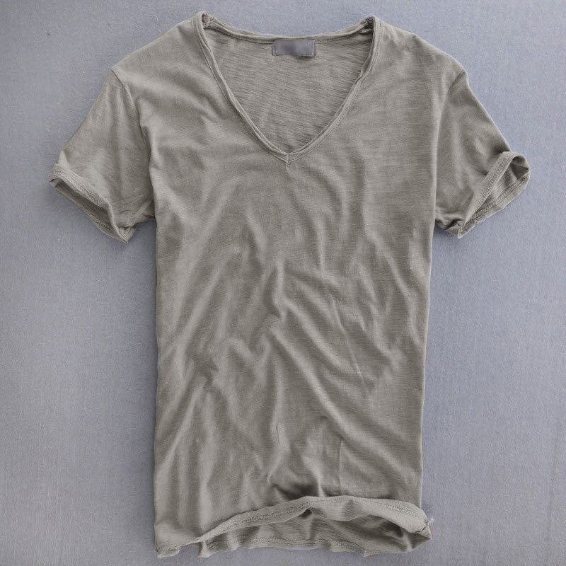 Charlie - V-Neck Cotton T-shirt