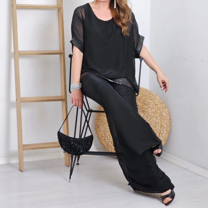 Abigiail - Fashionable Short Sleeve Maxi Dresss