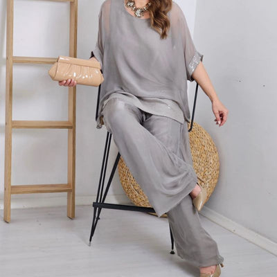 Abigiail - Fashionable Short Sleeve Maxi Dresss