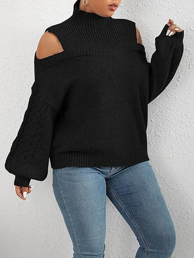 Balina - Elegant Off Shoulder Sweatshirt