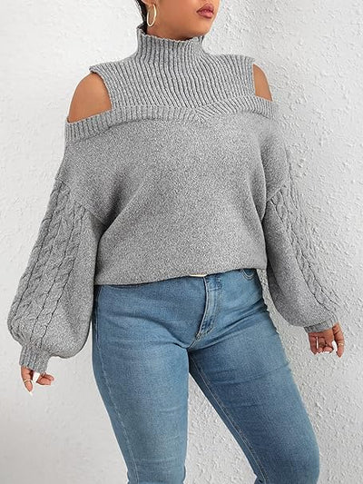 Balina - Elegant Off Shoulder Sweatshirt