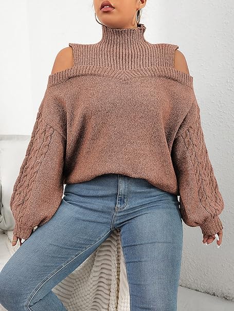 Balina - Elegant Off Shoulder Sweatshirt