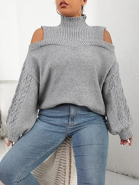 Balina - Elegant Off Shoulder Sweatshirt