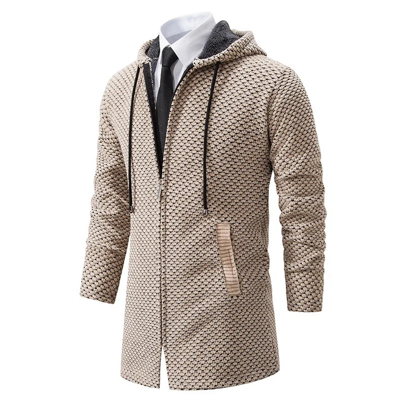 Ivan | Men's Mid-Length Hooded Wool Jacket