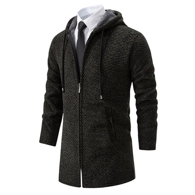 Ivan | Men's Mid-Length Hooded Wool Jacket