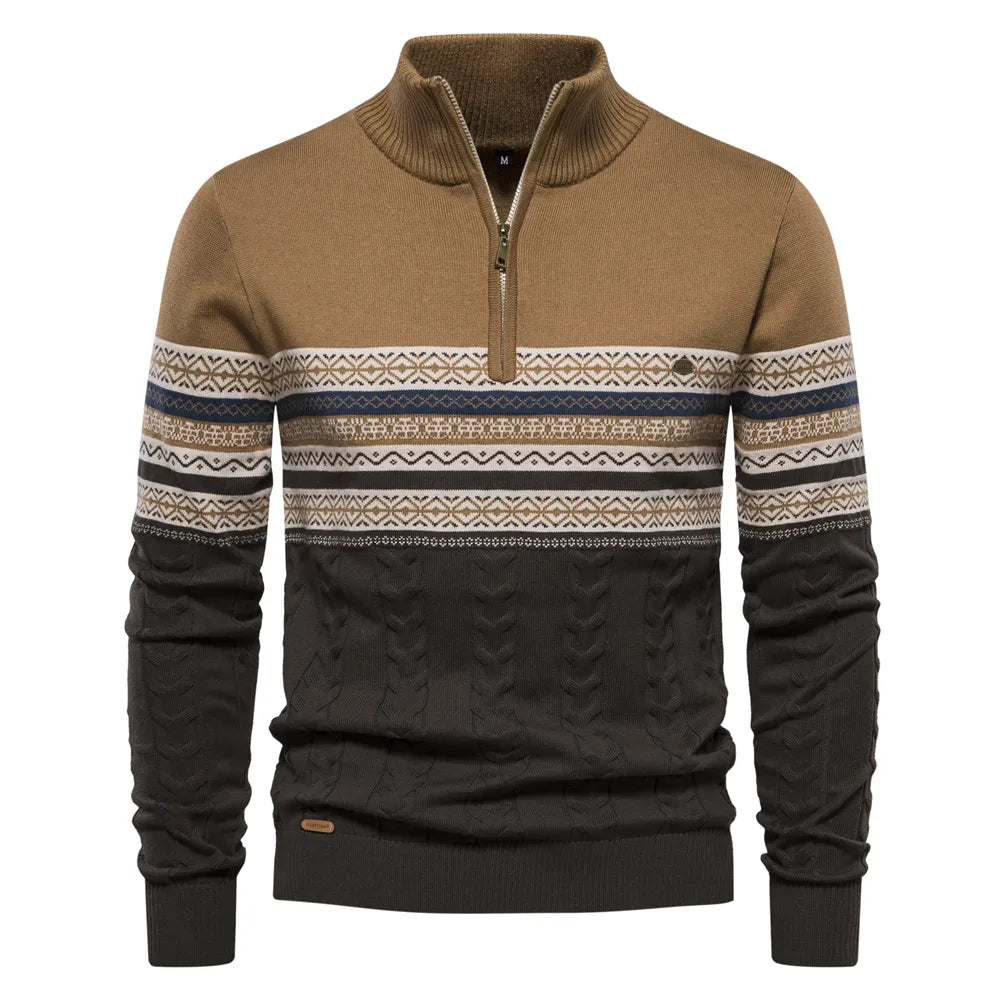 Rudy | High-quality sweater with retro pattern