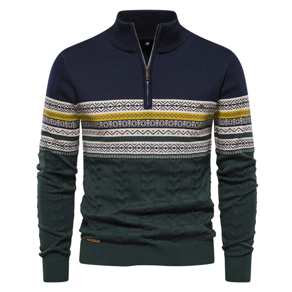 Rudy | High-quality sweater with retro pattern