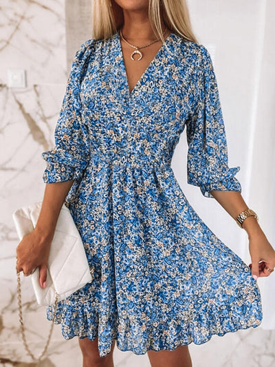 Mia | Floral dress with V-neckline