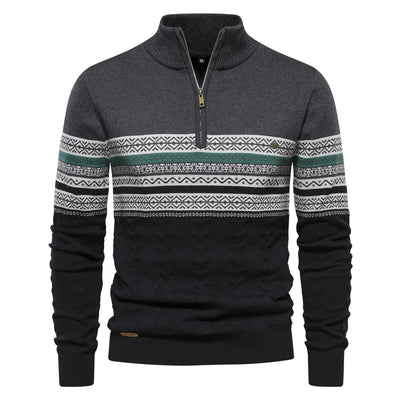 Rudy | High-quality sweater with retro pattern