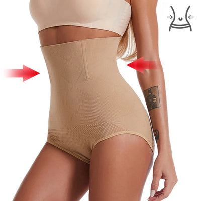 Naadloze Vrouwen Hoge Taille Vormgeven Slipje Ademende Body Shaper Afslankende Buik Ondergoed Dames Korset Taille Shapewear Panty