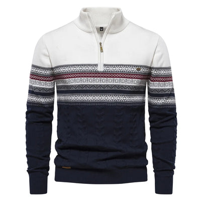 Rudy | High-quality sweater with retro pattern