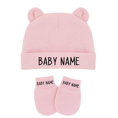 Zaina™ | Personalized Baby Hat & Glove Set