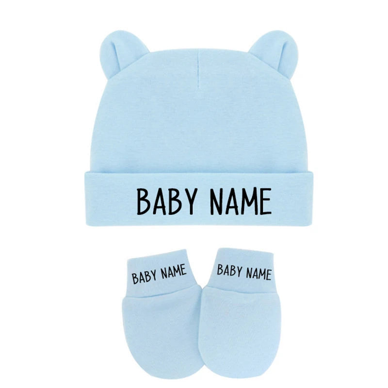 Zaina™ | Personalized Baby Hat & Glove Set