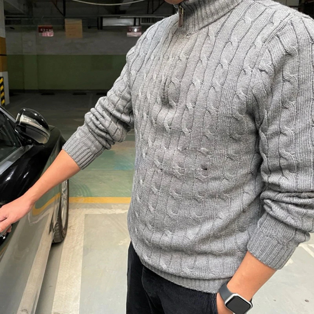 Carlos - Long Sleeve Half Zip Warm Sweaters