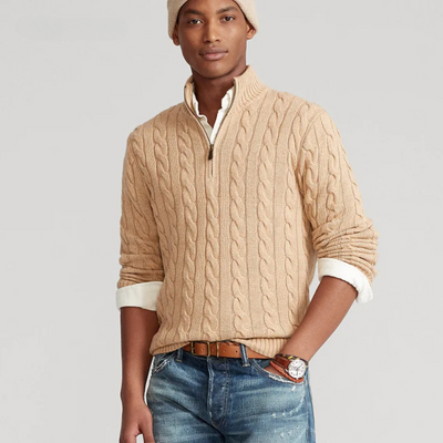 Carlos - Long Sleeve Half Zip Warm Sweaters