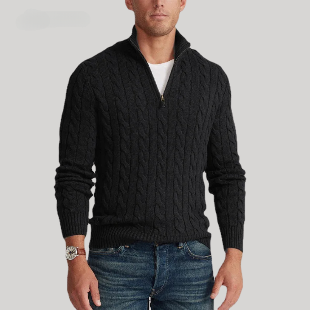 Carlos - Long Sleeve Half Zip Warm Sweaters