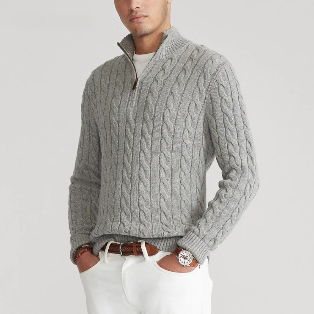 Carlos - Long Sleeve Half Zip Warm Sweaters