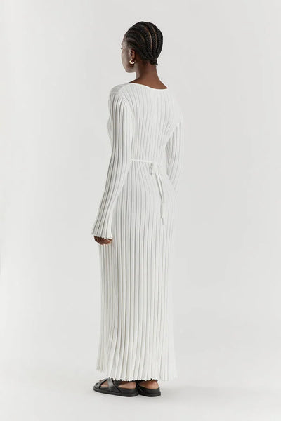 Ashley - Long Sleeve V-Neck Midi Dress