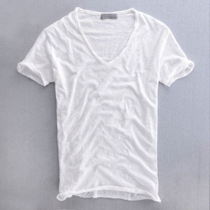 Charlie - V-Neck Cotton T-shirt