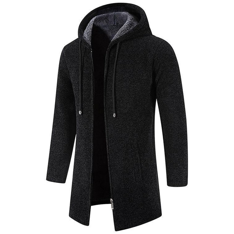 Ivan | Men's Mid-Length Hooded Wool Jacket