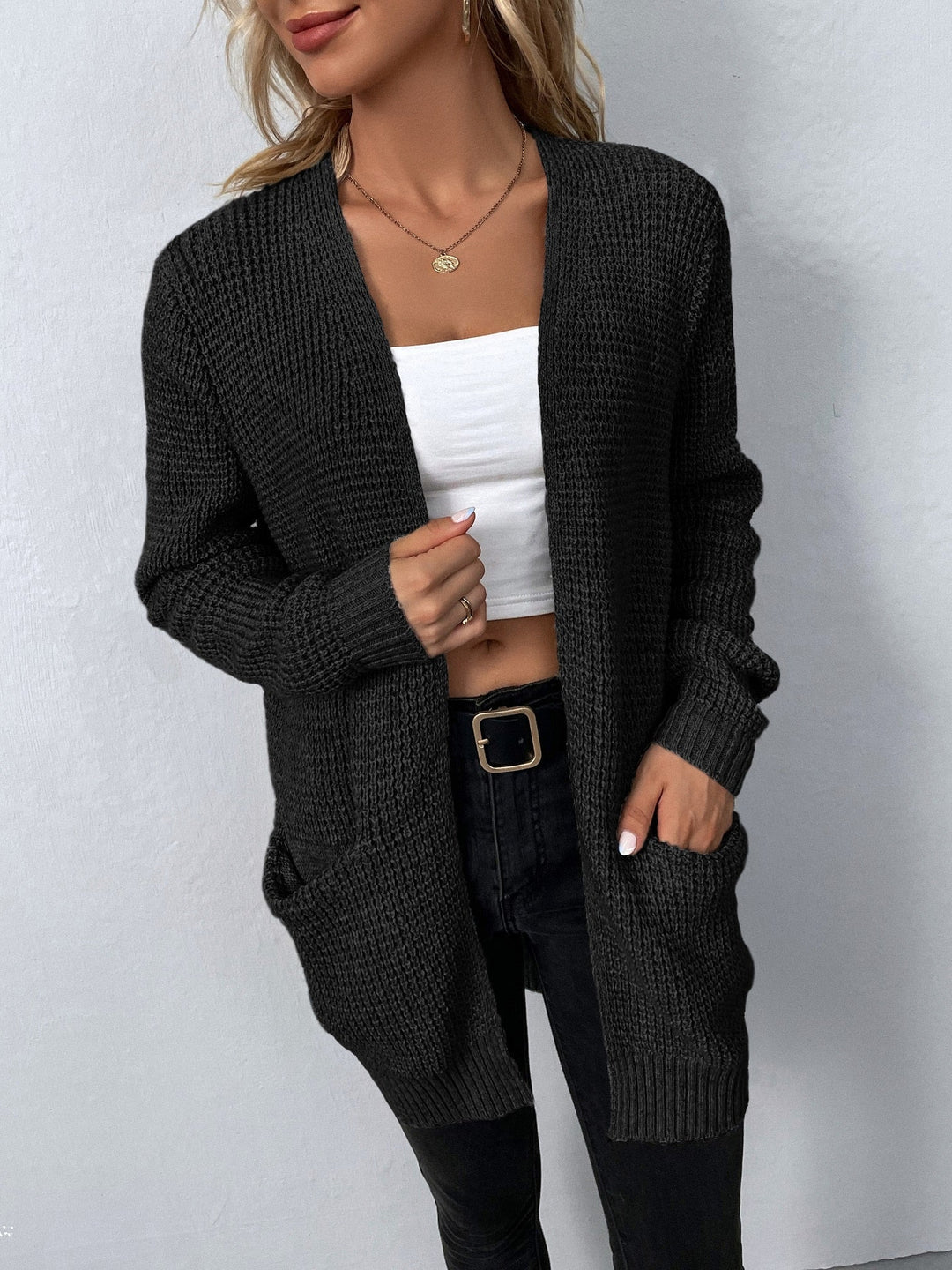 Sloane - Casual Long Sleeve Pocket Cardigan