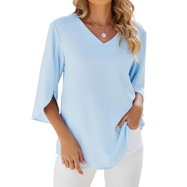 Evelyn - Women V-Neck Blouse