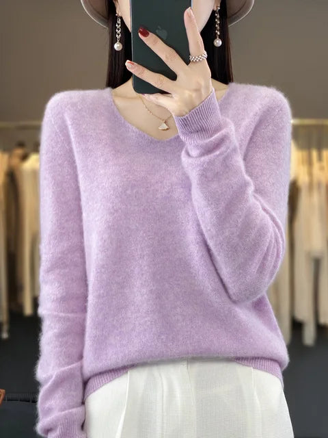 Lisa | Soft Merino V-Neck Sweater