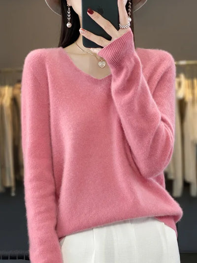 Lisa | Soft Merino V-Neck Sweater