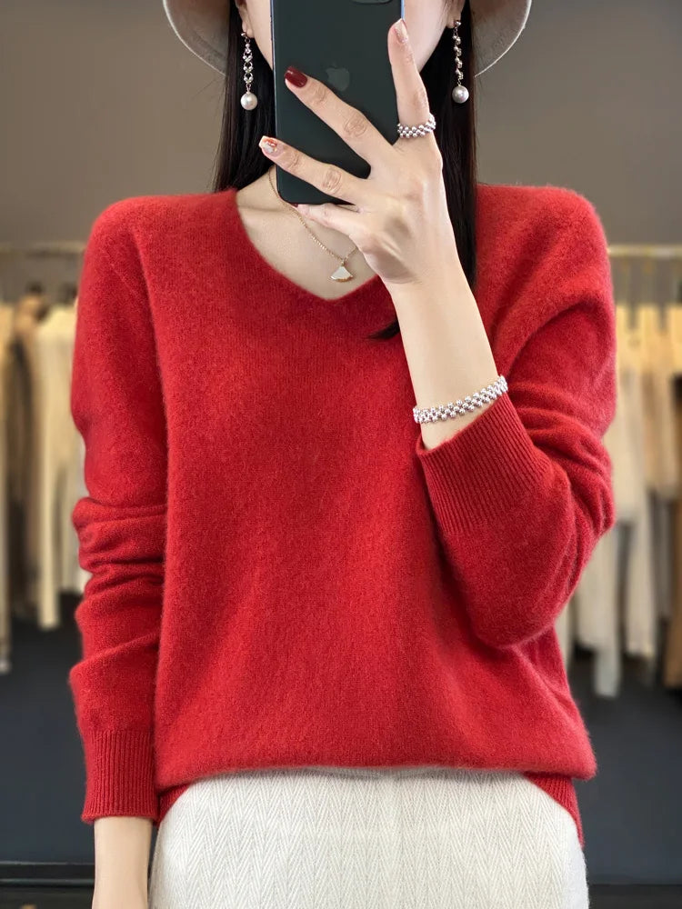 Lisa | Soft Merino V-Neck Sweater