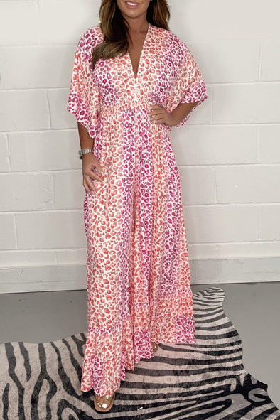 Quinn - Printed Leopard Wide Leg Jumpsuit