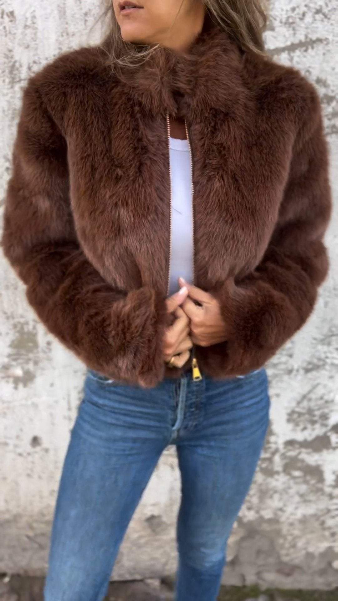 Maylah™ | Chic  Fur Jacket