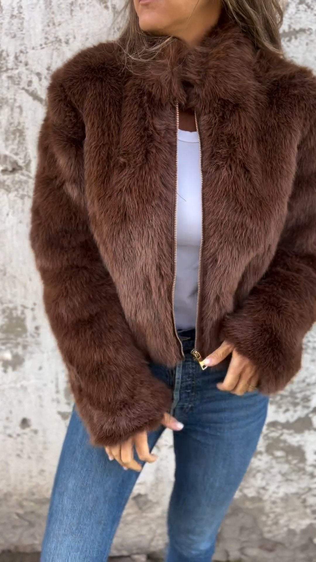 Maylah™ | Chic  Fur Jacket