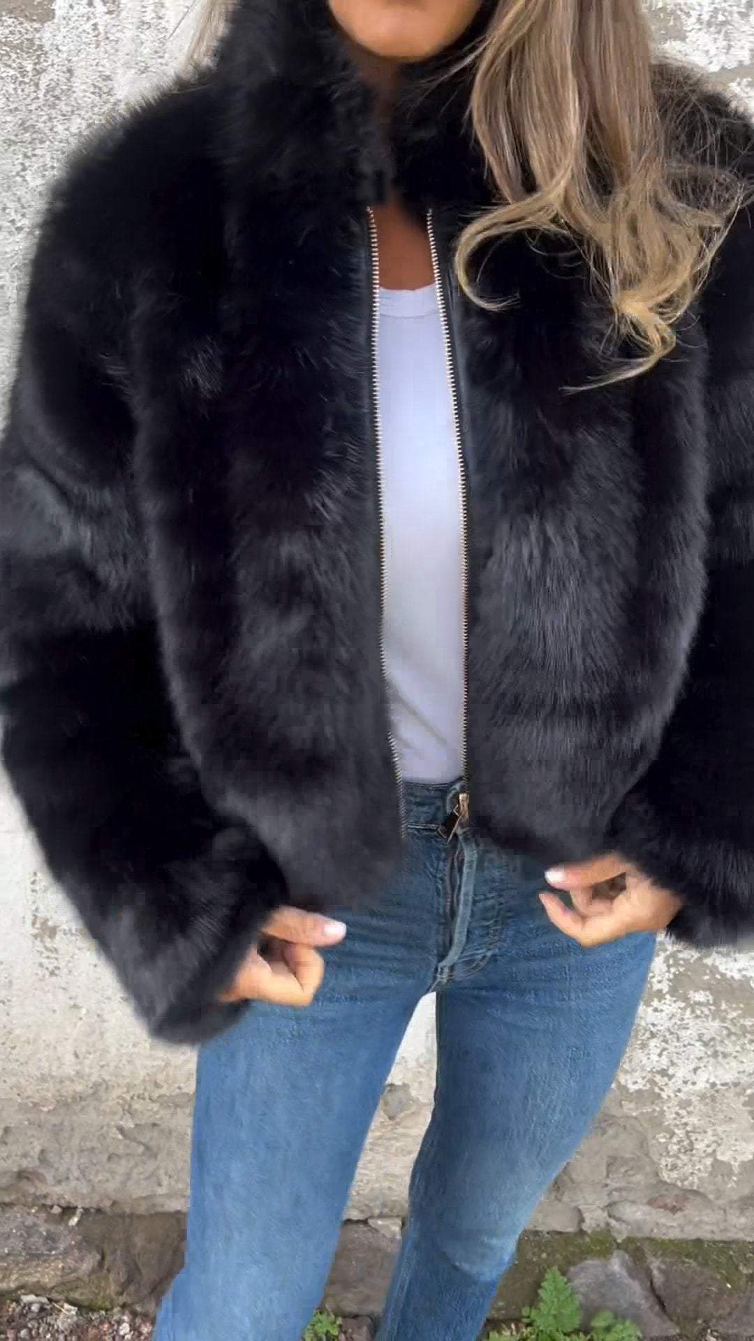 Maylah™ | Chic  Fur Jacket