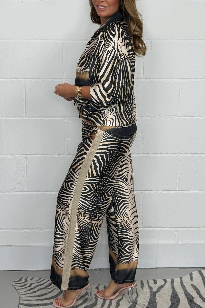 Frances™ | Zebra Print Beaded Set