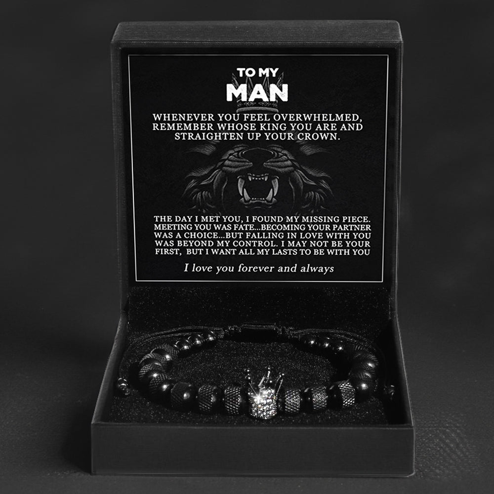 To My Man | Straighten Your Crown Bracelet Gift Set