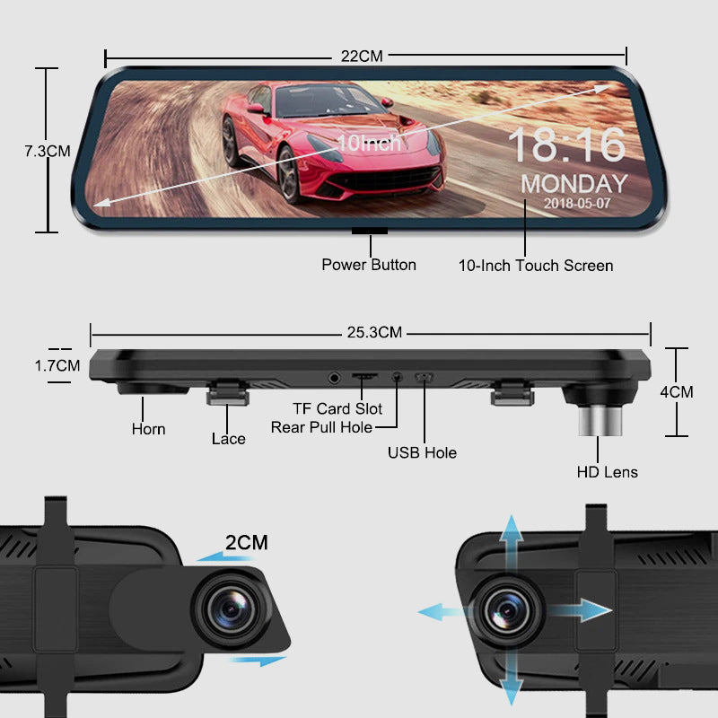 HD Multi-Function Touch Screen Car Recorder