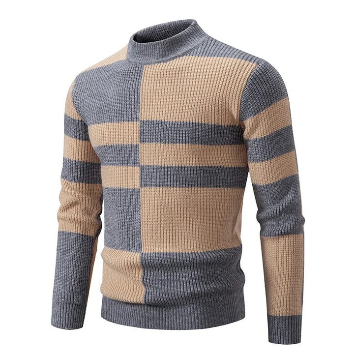 Carlo - Knitted men's sweater with stand-up collar – Sydney Stylista